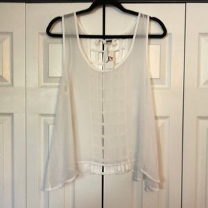 White Chiffon Tank